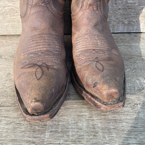 Tony Lama-women’s Leather Brown Cowgirl /Western Boot Size 7 - Picture 3 of 14